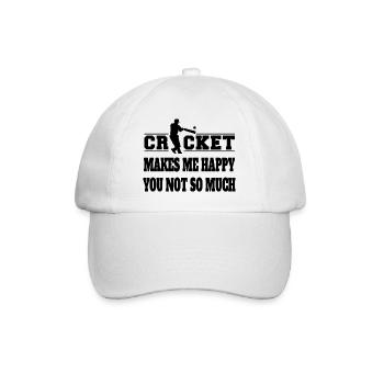 Cricket Team Cricket Gift Saying Cricket Fan - Baseball Cap - white/white - Front