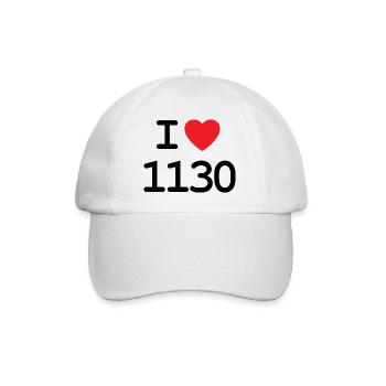 I love 1130 - Ich liebe Hietzing Shirt - Baseballkappe - Weiß/Weiß - Vorne
