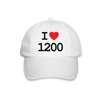 I love 1200 - Ich liebe Brigittenau Shirt - Baseball Cap - white/white - Front