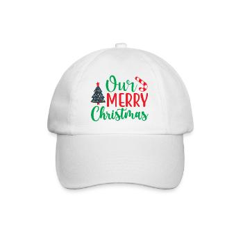 Unser frohes Weihnachtsfest - Weihnachtshumor - Baseballkappe - Weiß/Weiß - Vorne