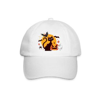 Halloween - Baseballkappe - Weiß/Weiß - Vorne