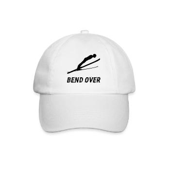 Bend Over Ski Jumping Skiing Winter Sports - Baseball Cap - white/white - Front