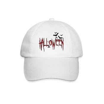 Halloween avec Spider and Bat Horror Design - Casquette classique - blanc/blanc - Devant
