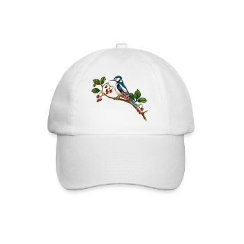 Bunter Vogel - Baseballkappe - Weiß/Weiß - Vorne