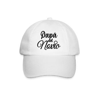 Papa del Novio Groom's Father Wedding Gift - Baseball Cap - white/white - Front