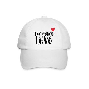 Trampolin Liebe Springen Sport Geschenk - Baseballkappe - Weiß/Weiß - Vorne