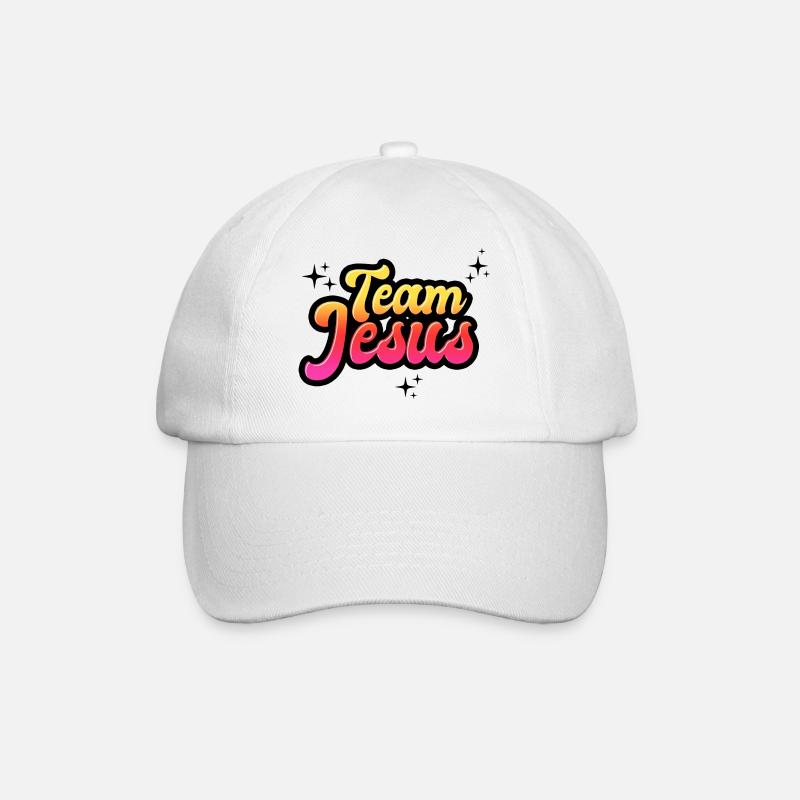 Team Jesus - Baseballkappe - Weiß/Weiß