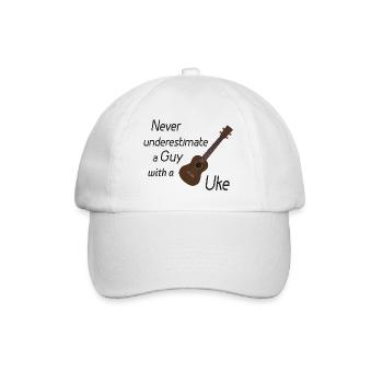 Ne sous-estimez jamais un gars avec un uke ! noir - Casquette classique - blanc/blanc - Devant