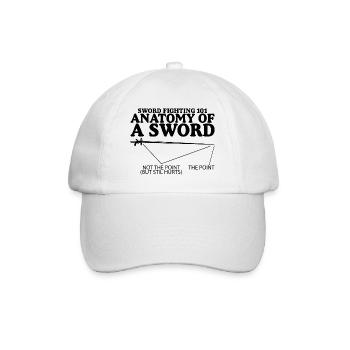 Sword Fighting 101 Anatomy Of A Sword 4 - Baseball Cap - white/white - Front
