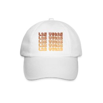 Grille de gradient rétro de Las Vegas - Casquette classique - blanc/blanc - Devant