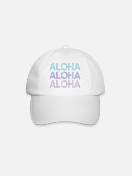 Aloha Aloha Aloha | Farben änderbar - Baseballkappe - Weiß/Weiß