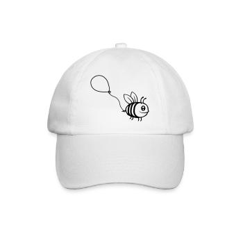 Balloon Bee Comic Insect - Baseball Cap - white/white - Front