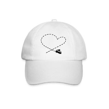 Camper love Van Camping Heart - Baseball Cap - white/white - Front