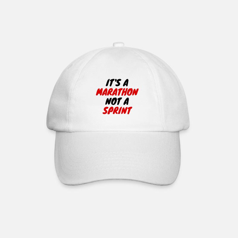 Le marathon n’est pas un sprint - Casquette classique - blanc/blanc