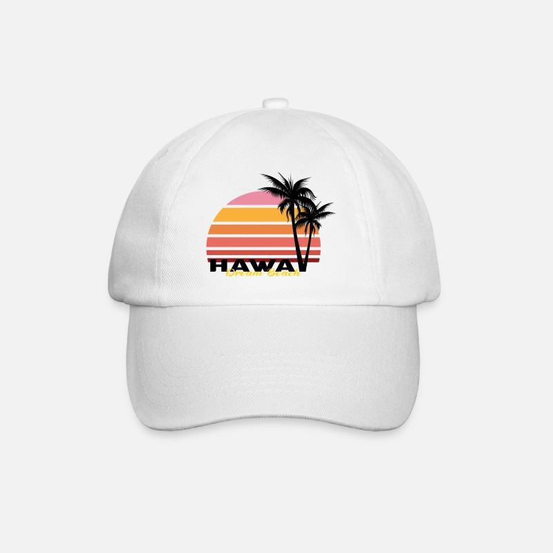 Hawaii dream beach - Baseballkappe - Weiß/Weiß