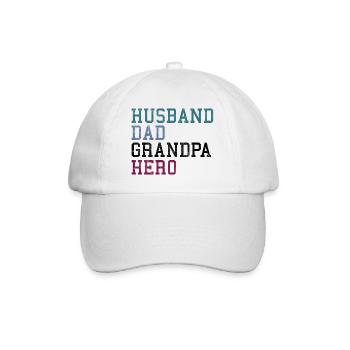 Dad Grandpa Hero - Baseball Cap - white/white - Front