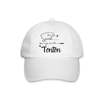 Je vais être tonton - Casquette classique - blanc/blanc - Devant