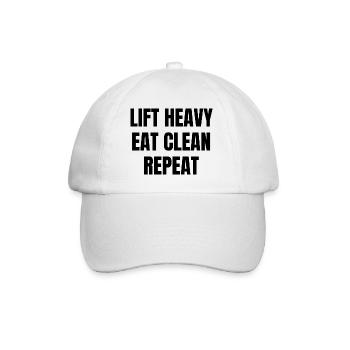 Lift Heavy - Baseball Cap - white/white - Front