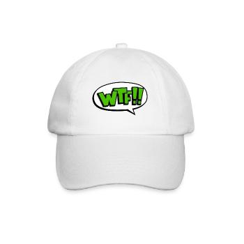 Funny WTF What the fuck gift - Baseball Cap - white/white - Front