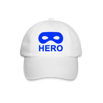 Blue Hero Mask. - Baseball Cap - white/white - Front