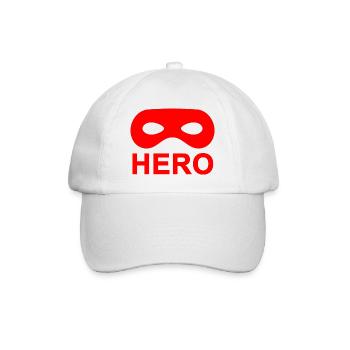 Red Hero Mask. - Baseball Cap - white/white - Front