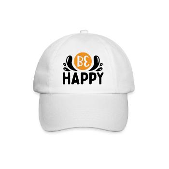 Design Be happy - Casquette classique - blanc/blanc - Devant