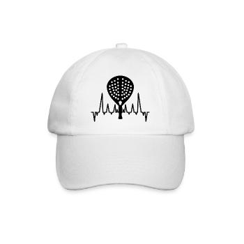 Padel Tennis Sport Racket Player Leisure - Baseball Cap - white/white - Front