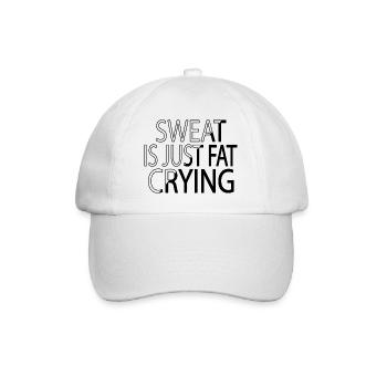 barbecue gift white funny outdoors awesome cats - Baseball Cap - white/white - Front