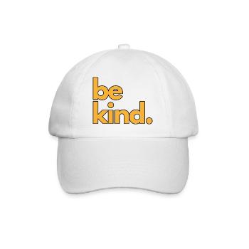 Lettres jaunes Be Kind - Casquette classique - blanc/blanc - Devant