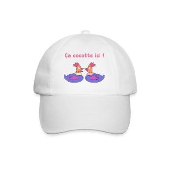 Histoire de poules - Casquette classique - blanc/blanc - Devant