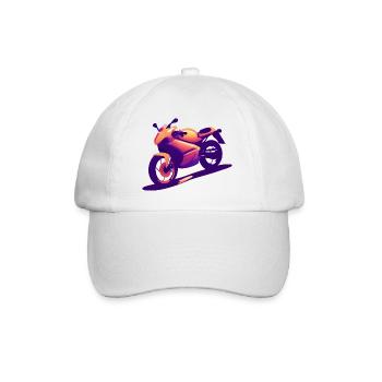 Motorcycle Motorcycle Fan Motorcross Motorcyclists - Baseball Cap - white/white - Front