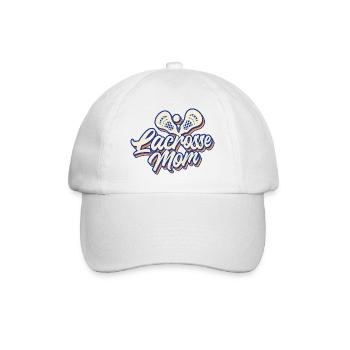 Lacrosse Sport Mutter Mama I Geschenk - Baseballkappe - Weiß/Weiß - Vorne