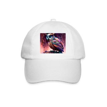 Owl - Baseball Cap - white/white - Front
