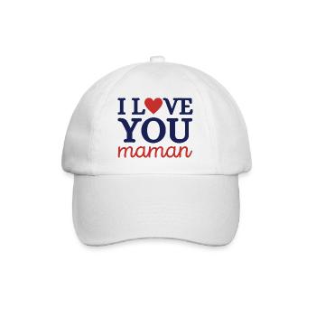 I Love You maman - Casquette classique - blanc/blanc - Devant