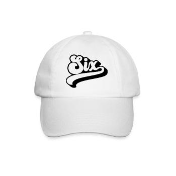 Six 6th Birthday Kids Boys Girls 6 Years Old - Baseball Cap - white/white - Front