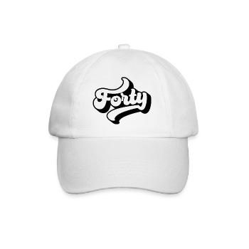 Forty 40th Birthday Men Women 40 Years Old - Baseball Cap - white/white - Front