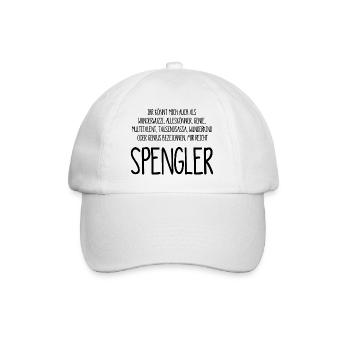 Spengler, der Tausendsassa, das Genie - Baseballkappe - Weiß/Weiß - Vorne