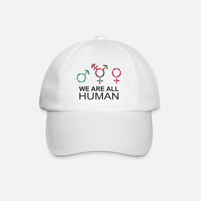 Wir sind alle Menschen LGBT Geschlechtssymbole - Baseballkappe - Weiß/Weiß