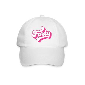 Quarante-40e anniversaire pour les femmes de 40 ans - Casquette classique - blanc/blanc - Devant