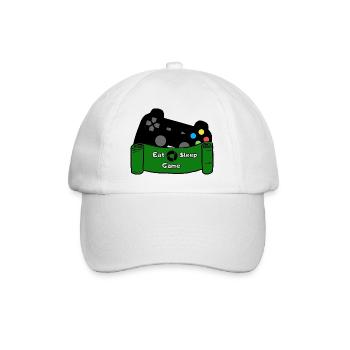 Manger, dormir, jouer et répéter - Noir/Vert - Casquette classique - blanc/blanc - Devant