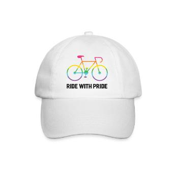 Cycliste LGBTQ - Roulez avec fierté - Casquette classique - blanc/blanc - Devant