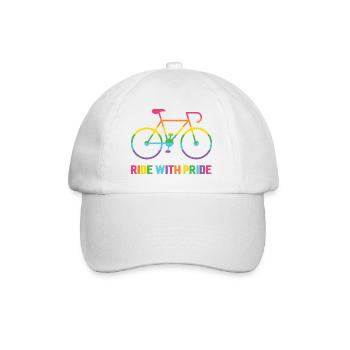 Cycliste LGBTQ - Roulez avec fierté - Casquette classique - blanc/blanc - Devant