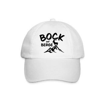 Bock auf Berge - Baseballkappe - Weiß/Weiß - Vorne