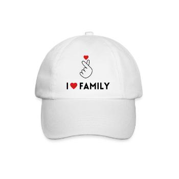 i love family - Casquette classique - blanc/blanc - Devant