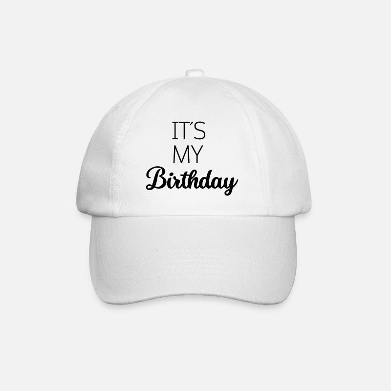 its my birthday birthday Desgin - Baseball Cap - white/white