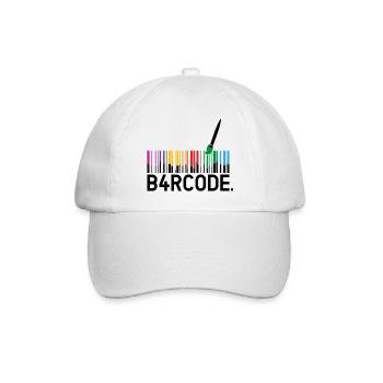 B4RCODE. Peint en noir - Casquette classique - blanc/blanc - Devant