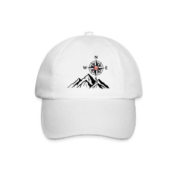 The Black Mountain and the Compass Rose - Baseball Cap - white/white - Front