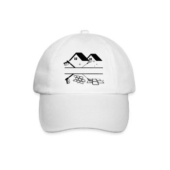 Two high-pressure sprayers façade cleaning with houses - Baseball Cap - white/white - Front