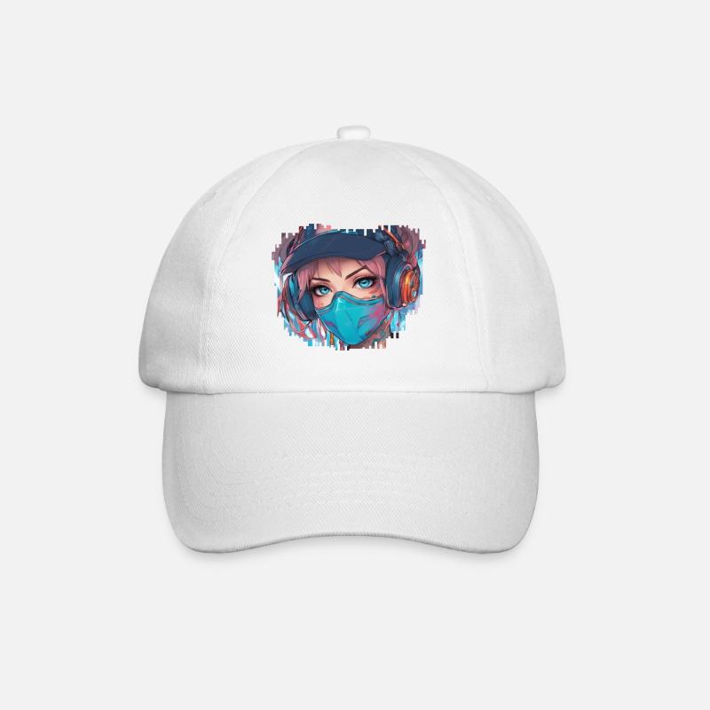 Zael Quantum // Cyberpunk - Baseballkappe - Weiß/Weiß