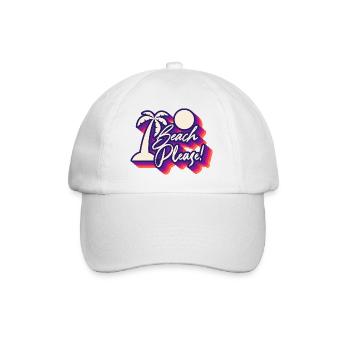Beach Please! Vacation Vibes Tropical Paradise - Baseball Cap - white/white - Front